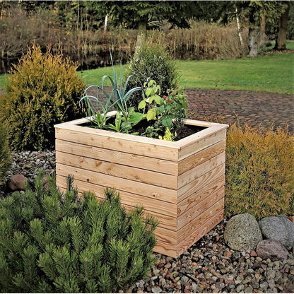 Garden Planter Larch Rectangular Irena by Shire - 80cm