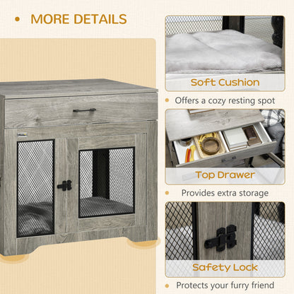 PawHut Indoor Use Dog Crate Furniture with Cushion