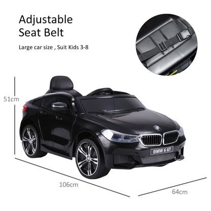 Kids Electric Ride On Car 6V Licensed BMW 6GT W/ Remote-Black