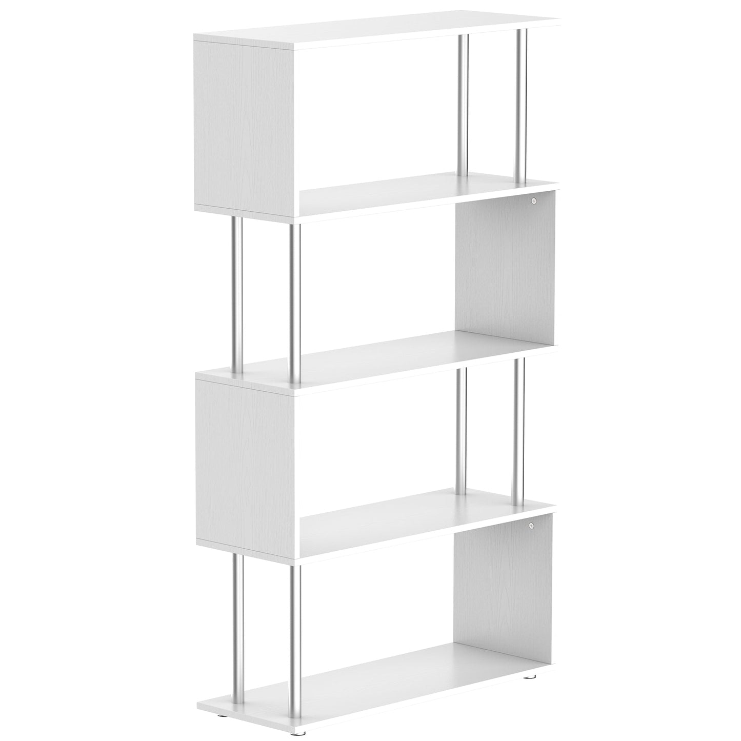 Double 'S' Shelving Unit - White