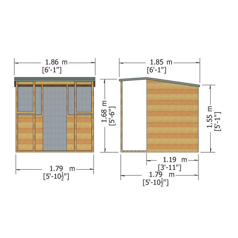 Shire Shire Stable 6' 1" x 6' Offset Apex Children's Playhouse - Premium Dip Treated Shiplap