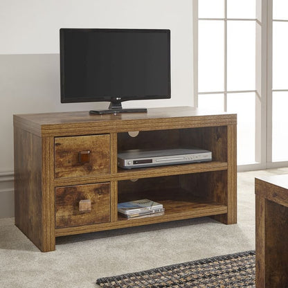 GFW Jakarta TV Unit Brown 2 Shelves 2 Drawers