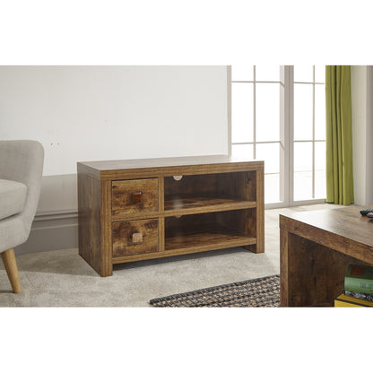 GFW Jakarta TV Unit Brown 2 Shelves 2 Drawers