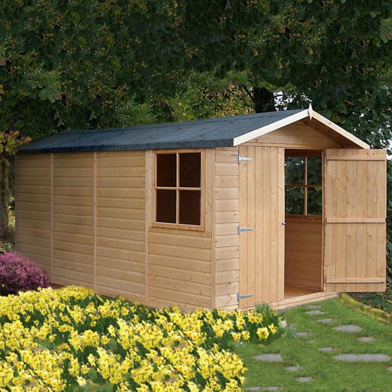 Shire Shire Jersey 7' 1" x 14' 3" Apex Shed - Premium Dip Treated Shiplap