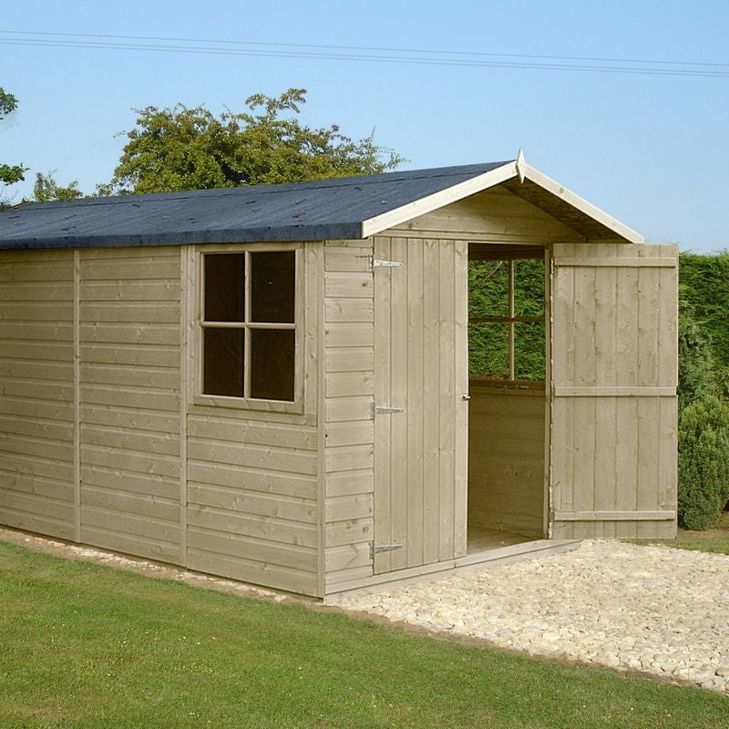 Shire Shire Jersey 7' 1" x 14' 3" Apex Shed - Premium Pressure Treated Shiplap