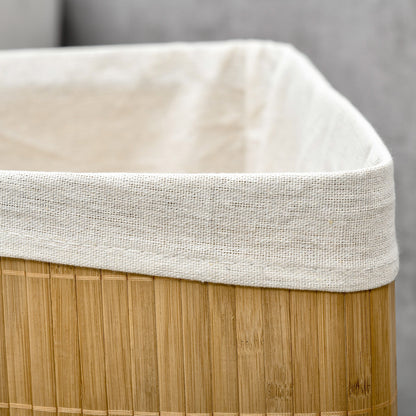 Homcom Bamboo Laundry Basket With Lid