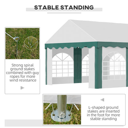 8 x 4m Garden Gazebo with Sides