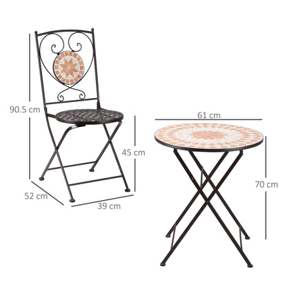 3-Piece Mosaic Bistro Set