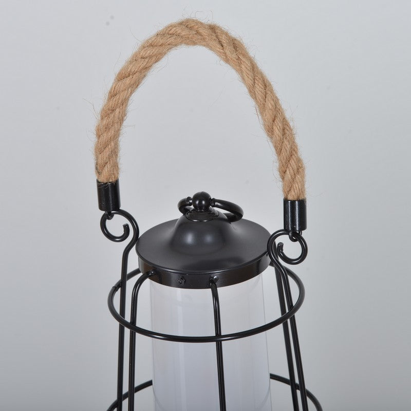 WildLand Portable Hemp Rope Rechargable Garden Lantern by WildLand