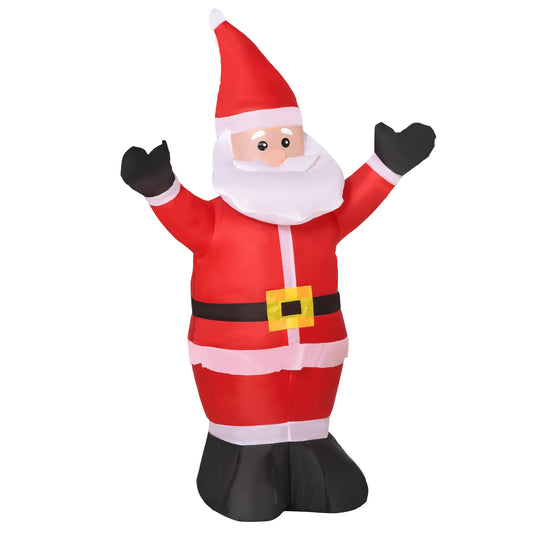 4 Foot Inflatable Christmas Santa Claus Xmas Decoration 3 LED Holiday Air Blown Yard Outdoor Décor-Red