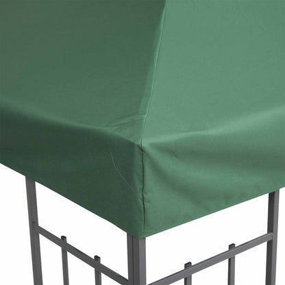 3M Gazebo Top Cover Double Tier Canopy Replacement Pavilion Roof Dark Green