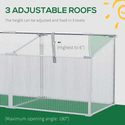 Grow House Cold Frame Aluminium & Polycarbonate by Greenery