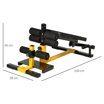 3-In-1 Squat Machine w/ Adjustable Padded Bench