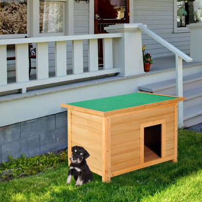 PawHut Wooden Dog Kennel Elevated Dog Pet House w/ Open Top 82W x 58D x 58H cm