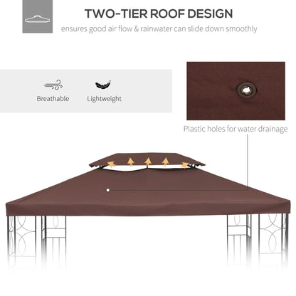 Outsunny 3 X 4M Gazebo Canopy Replacement Cover