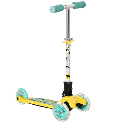 Foldable Scooter for Kids with 3 Wheel Adjustable Height Flashing Wheels