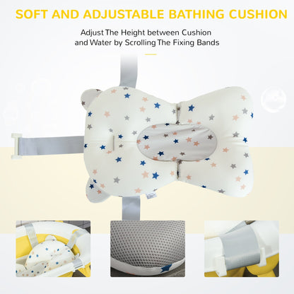 Foldable Portable Baby Bath Tub w/ Temperature-Induced Water Plug for 0-3 years