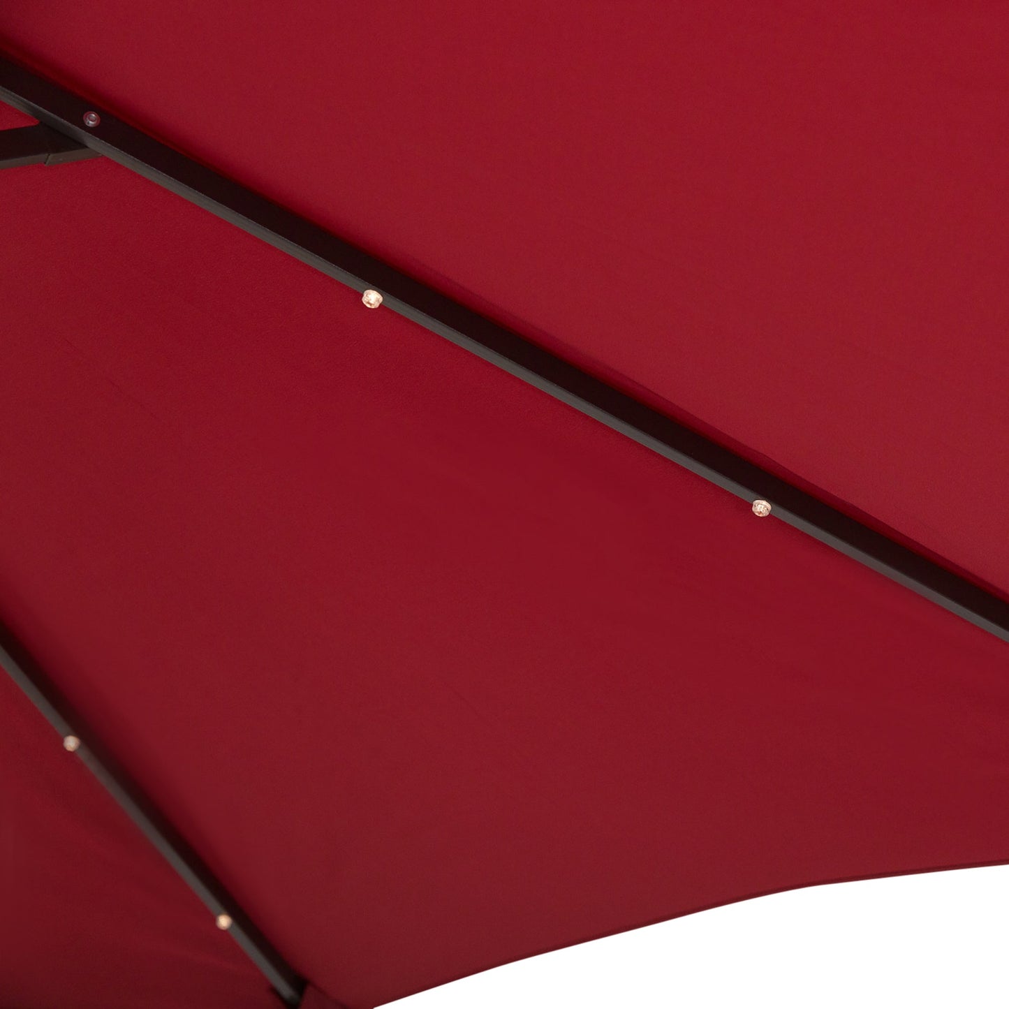 Outsunny Umbrella Parasol 24 Solar Led-Wine Red