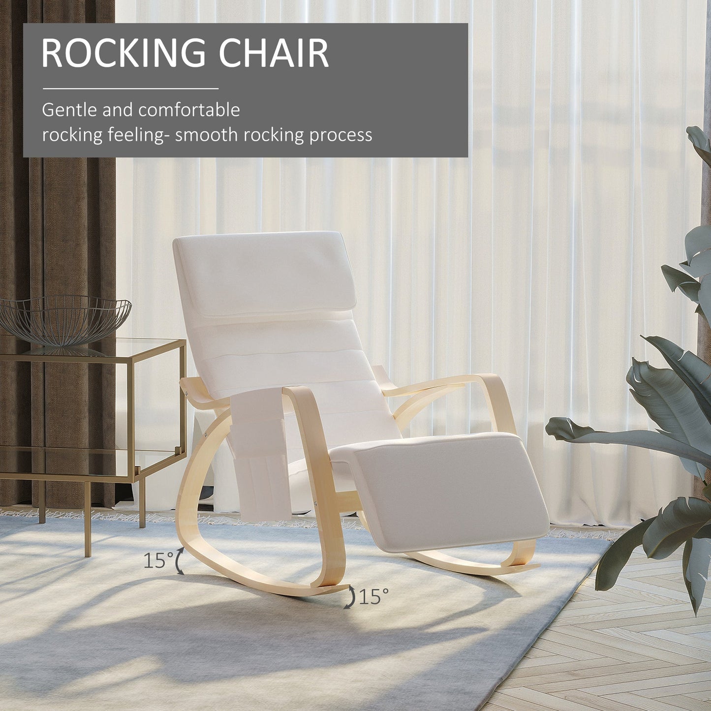 Wooden Rocking Lounge Chair