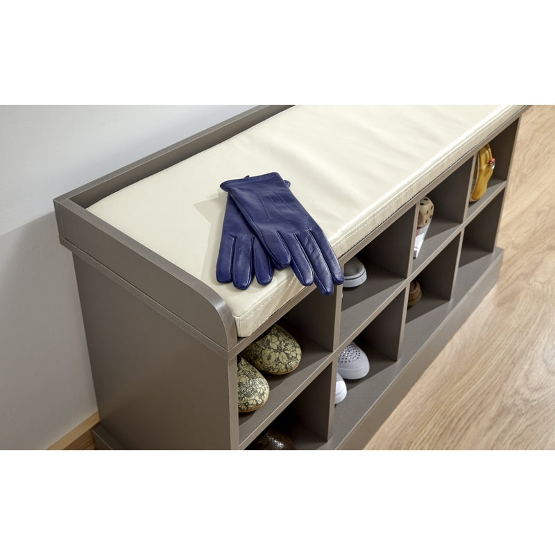 GFW Kempton Shoe Storage Grey 8 Shelves