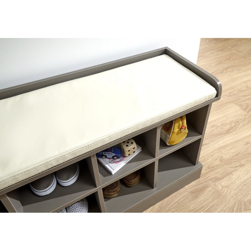 GFW Kempton Shoe Storage Grey 8 Shelves