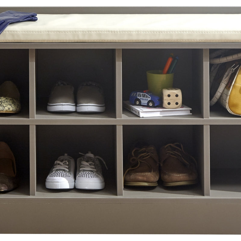 GFW Kempton Shoe Storage Grey 8 Shelves