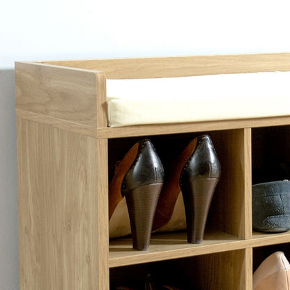 GFW Kempton Shoe Storage Natural 8 Shelves