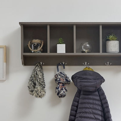 Kempton Wall Rack Grey 4 Shelves