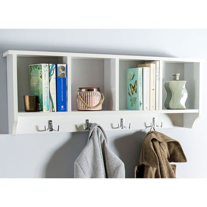 Kempton Wall Rack White 4 Shelves