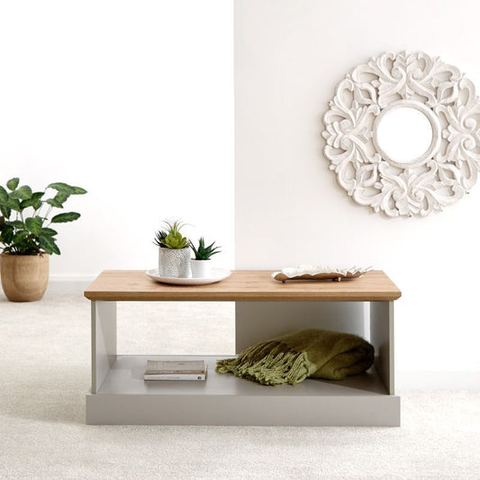 GFW Kendal Coffee Table Grey 1 Shelf