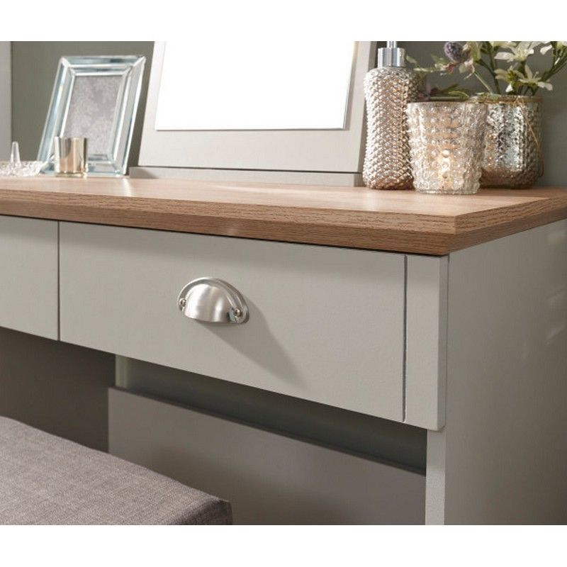 GFW Kendal Tall Dressing Table Grey 2 Drawers