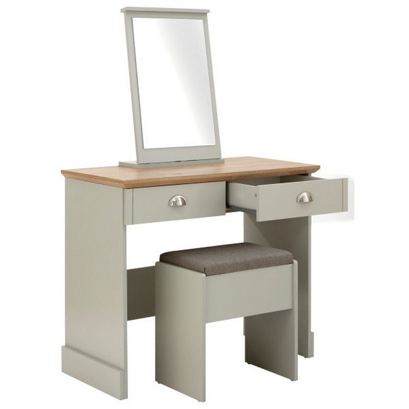 GFW Kendal Tall Dressing Table Grey 2 Drawers