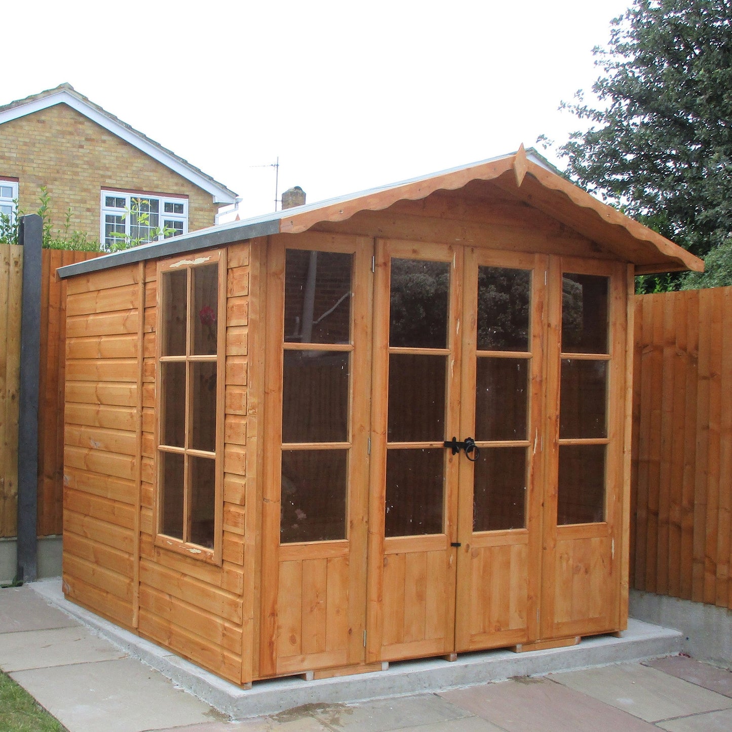 Shire Kensington 7' x 7' 8" Apex Summerhouse - Premium Dip Treated Shiplap