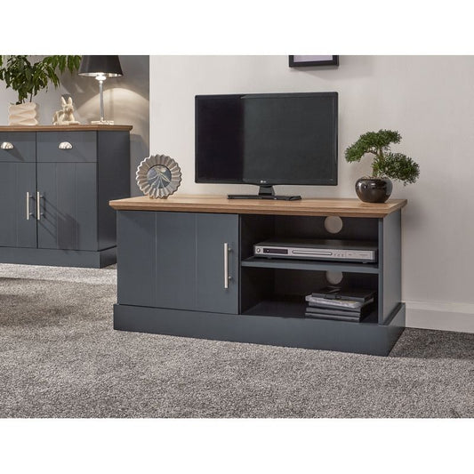 GFW Kendal TV Unit Blue 1 Shelf 1 Door