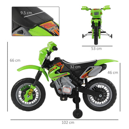 6V PP Electric Motorcycle for Kids Ride on Toys with Effects Green