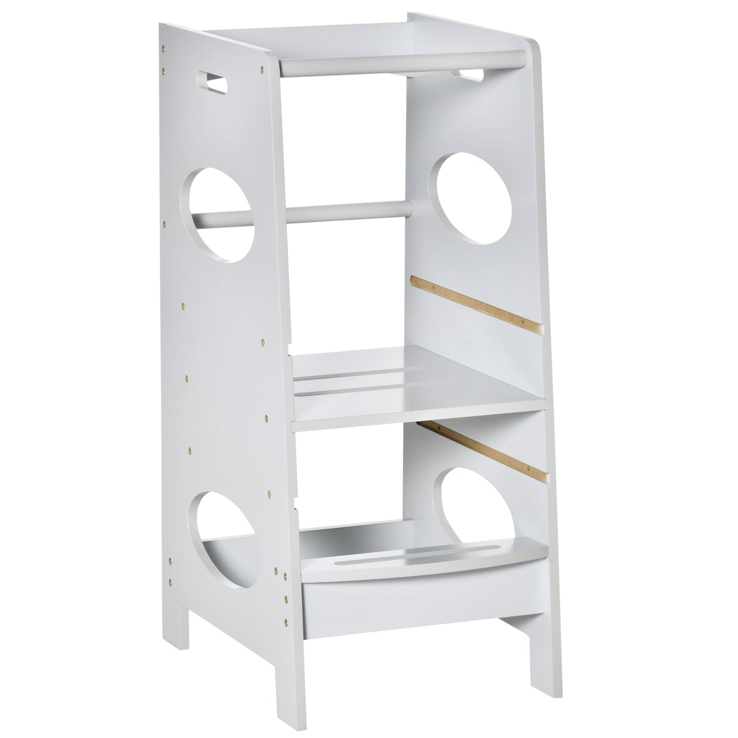 Kids Step Stool Toddler Kitchen Stool Tower with Adjustable Standing Platform