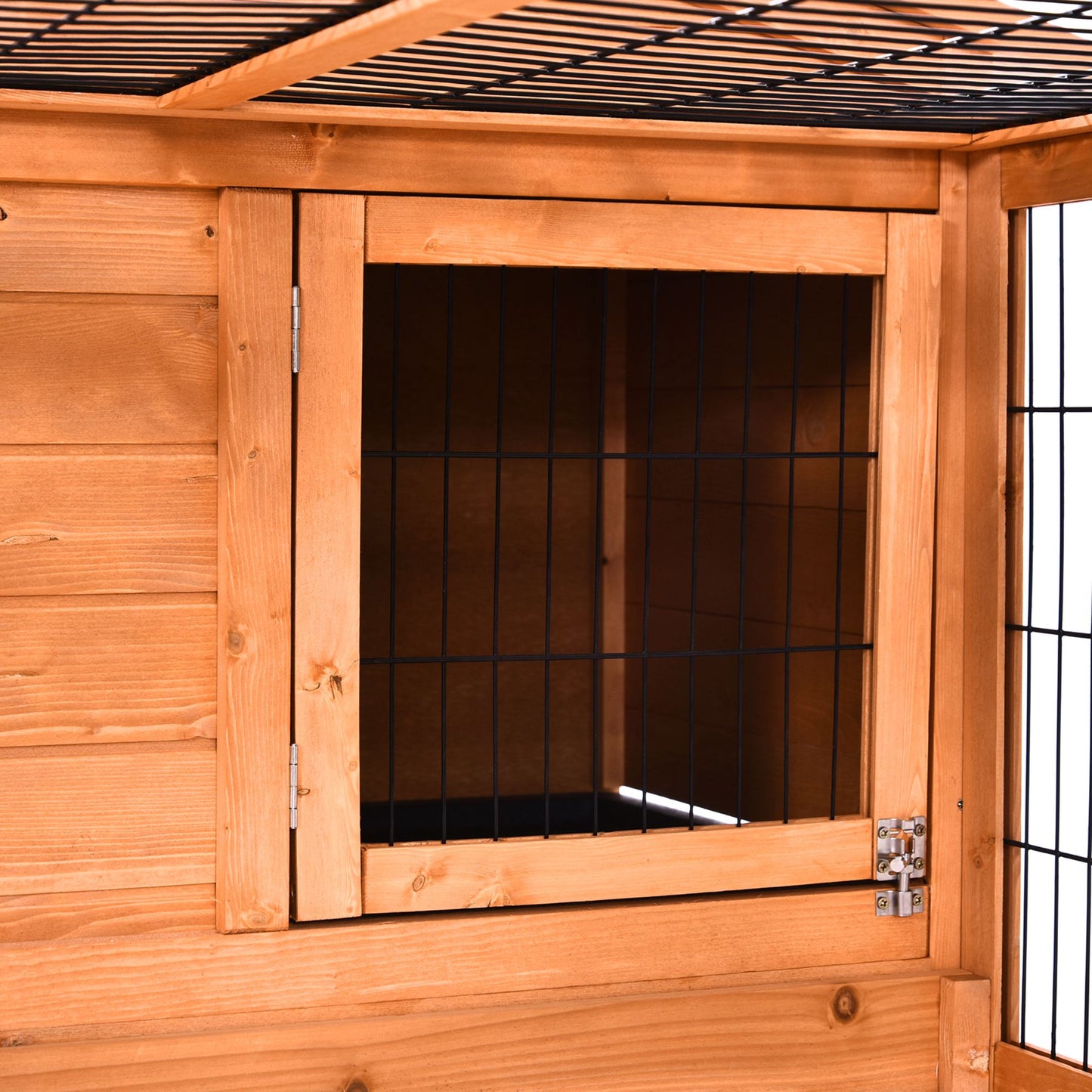 PawHut Wooden Rabbit Hutch Outdoor