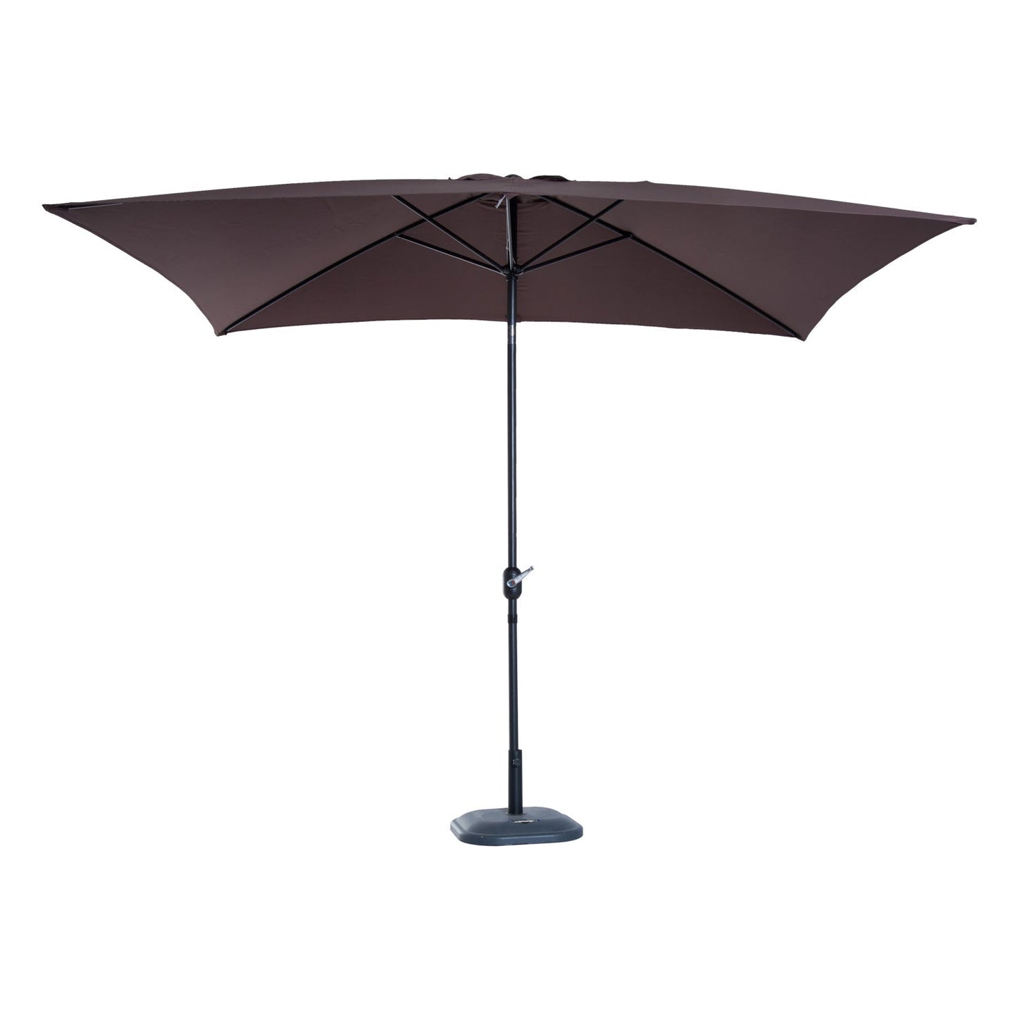 Outsunny Patio Umbrella Parasol With Tilt Crank-Brown