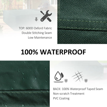 PVC Coated Large Square 600D Waterproof Outdoor Furniture Cover Green