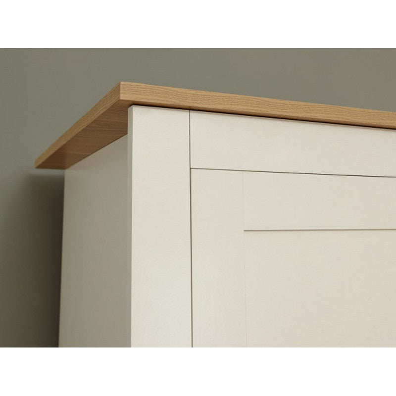 GFW Lancaster Tall Wardrobe Cream 2 Doors 2 Drawers