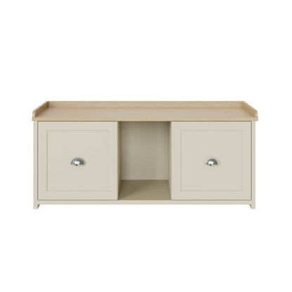 Lancaster Hall Bench Cream 2 Shelves