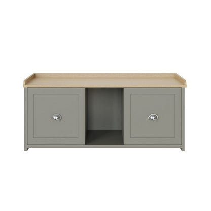 Lancaster Hall Bench Grey 2 Shelves