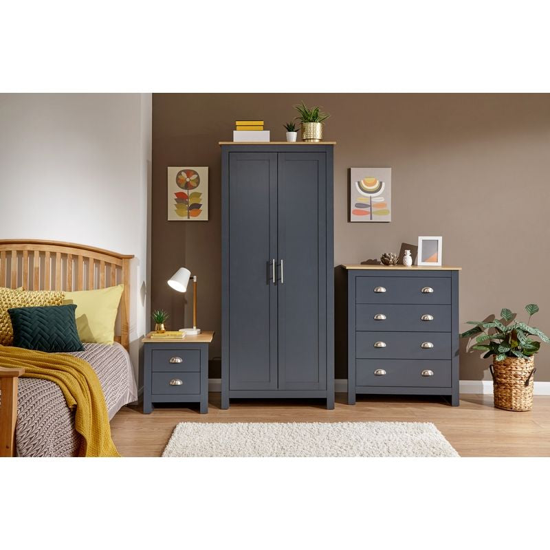 Lancaster 3 Piece Bedroom Furniture Set Blue