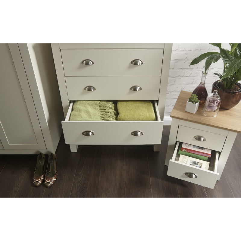 GFW Lancaster 3 Piece Bedroom Furniture Set Cream