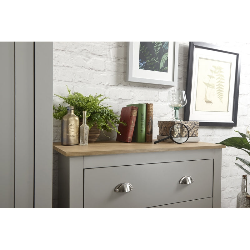 GFW Lancaster 3 Piece Bedroom Furniture Set Grey