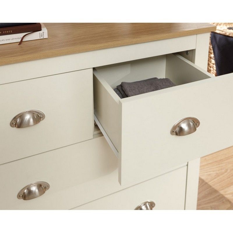 GFW Lancaster Chest of Drawers Cream 4 Drawers