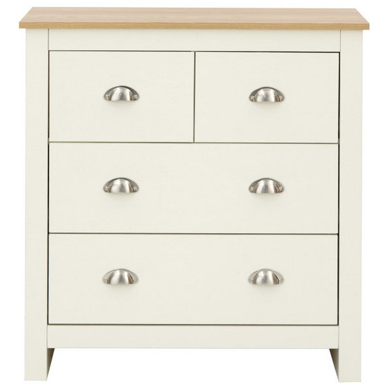 GFW Lancaster Chest of Drawers Cream 4 Drawers