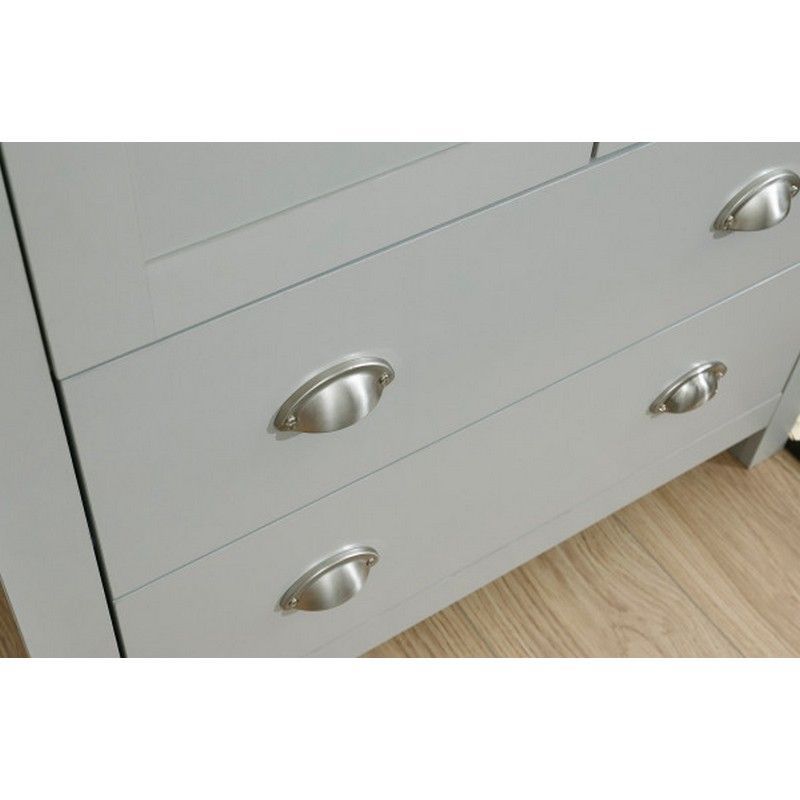 GFW Lancaster Chest of Drawers Grey 4 Drawers