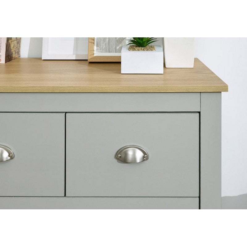 GFW Lancaster Chest of Drawers Grey 4 Drawers