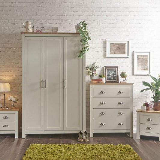 Lancaster 4 Piece Bedroom Furniture Set Cream